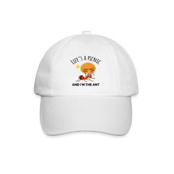 Ameisenhalter Picknick Entomologe Insekt Sommer - Baseballkappe - Weiß/Weiß - Vorne