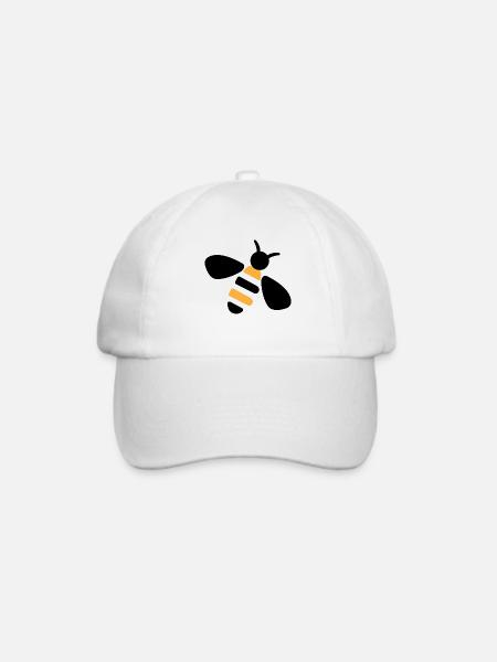 Bee - Baseballkappe - Weiß/Weiß
