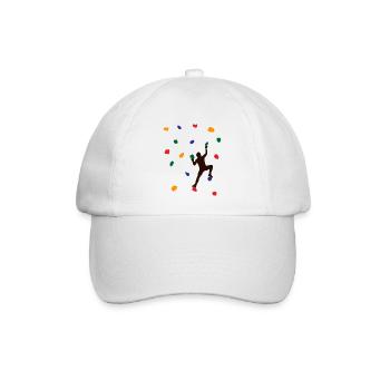 Klettern Geschenk Spruch Berg - Baseballkappe - Weiß/Weiß - Vorne