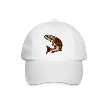 Hecht braun - Baseballkappe - Weiß/Weiß - Vorne