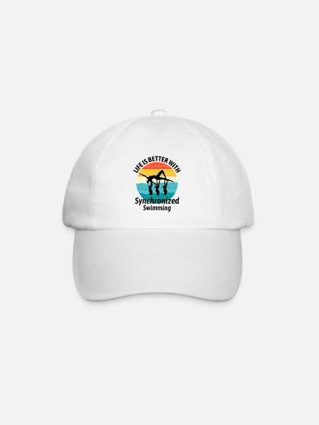Synchro Schwimmer Synchronschwimmen Vintage - Baseballkappe - Weiß/Weiß