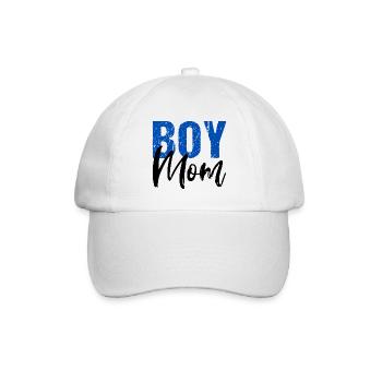 Boy Mom Sohn Mutter Mama - Baseballkappe - Weiß/Weiß - Vorne