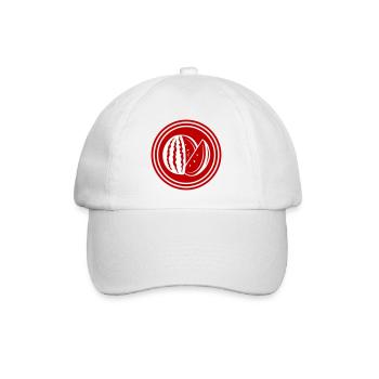 Melone Frucht - Baseballkappe - Weiß/Weiß - Vorne