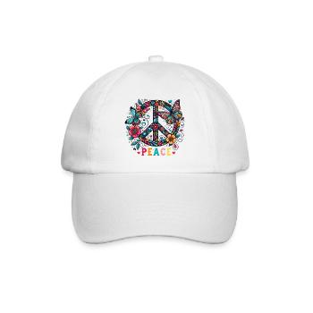 Peace Puls - Baseballkappe - Weiß/Weiß - Vorne