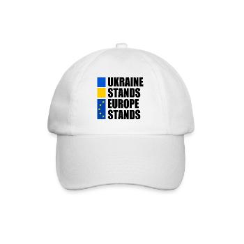 ukraine stands europe stands - Baseballkappe - Weiß/Weiß - Vorne