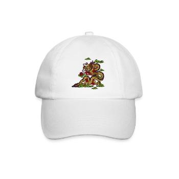 Chinesischer Drache - Baseballkappe - Weiß/Weiß - Vorne