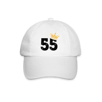 55 Krone 55. Geburtstag 55 Jahre - Baseballkappe - Weiß/Weiß - Vorne