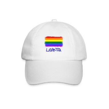 LGBTQ - Baseballkappe - Weiß/Weiß - Vorne