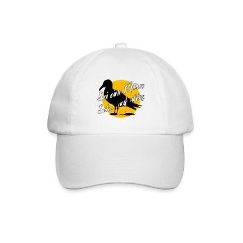Sei eine Möwe scheiss auf alles. Möwensilhouette - Baseballkappe - Weiß/Weiß - Vorne
