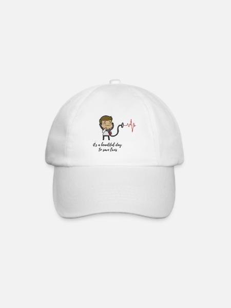 Greys Anatomy: It´s a beautiful day to save lives - Baseballkappe - Weiß/Weiß