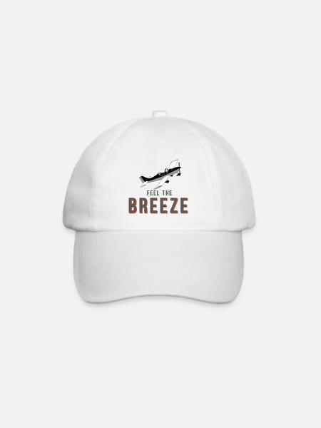 Ultraleichtflieger Pilot „Feel the Breeze“ - Baseballkappe - Weiß/Weiß