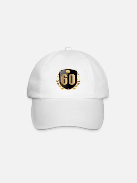 60. Geburtstag - Baseballkappe - Weiß/Weiß