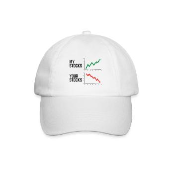 Stock Trading - My Stocks Your Stocks - Baseballkappe - Weiß/Weiß - Vorne