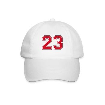 23 Spielernummer Dreiundzwanzig - Baseballkappe - Weiß/Weiß - Vorne