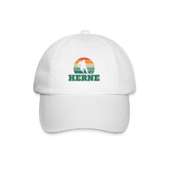 Herne, meine Stadt! - Baseballkappe - Weiß/Weiß - Vorne