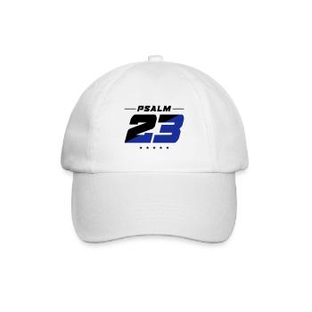 psalm 23 bibelvers - Baseballkappe - Weiß/Weiß - Vorne
