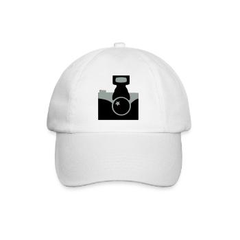 Kamera - Baseballkappe - Weiß/Weiß - Vorne