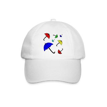 Sonnenschirm T-Shirt - Baseballkappe - Weiß/Weiß - Vorne