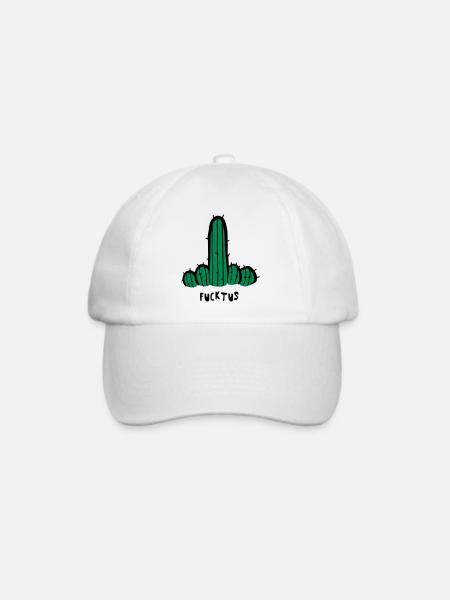 Fucktus - Baseballkappe - Weiß/Weiß