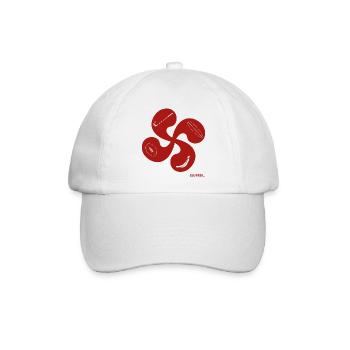 Kreuz Baskensport - Baseballkappe - Weiß/Weiß - Vorne