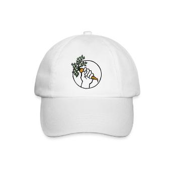 Karotte - Baseballkappe - Weiß/Weiß - Vorne
