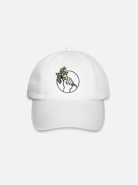 Karotte - Baseballkappe - Weiß/Weiß