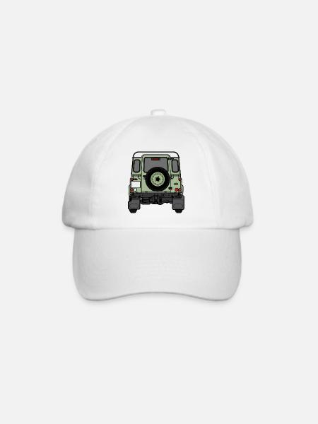 Verteidiger - Hinten - Baseballkappe - Weiß/Weiß