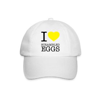 I LOVE SCRAMBLED EGGS Rührei - Baseballkappe - Weiß/Weiß - Vorne