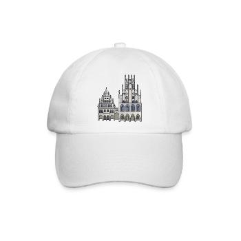 Rathaus Münster c - Baseballkappe - Weiß/Weiß - Vorne