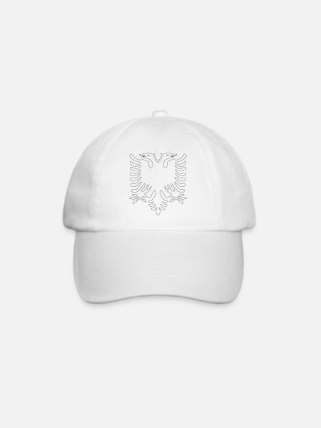 albanie Vektorgrafik - Baseballkappe - Weiß/Weiß