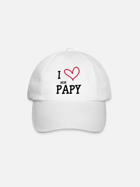 I Love my Opa - Baseballkappe - Weiß/Weiß