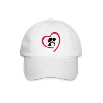 hochzeitspaar - Baseballkappe - Weiß/Weiß - Vorne