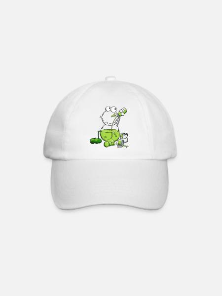 Farbfrosch - Frosch - Baseballkappe - Weiß/Weiß