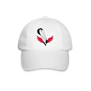 Kitesurfen / Kitesurfer / Kiteboarden / Kitesurf - Baseballkappe - Weiß/Weiß - Vorne