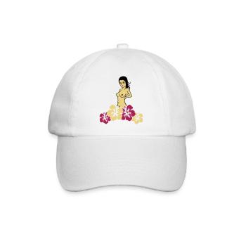 hawai woman - Baseballkappe - Weiß/Weiß - Vorne
