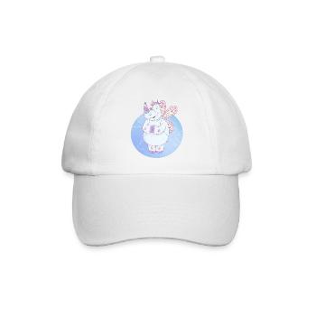Nashorn einhorn - Baseballkappe - Weiß/Weiß - Vorne