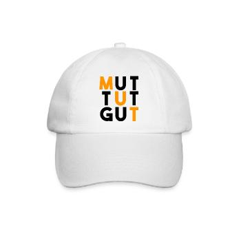 MUT TUT GUT - Baseballkappe - Weiß/Weiß - Vorne