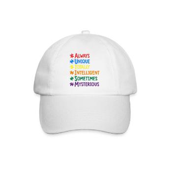 AUTISM - Baseballkappe - Weiß/Weiß - Vorne