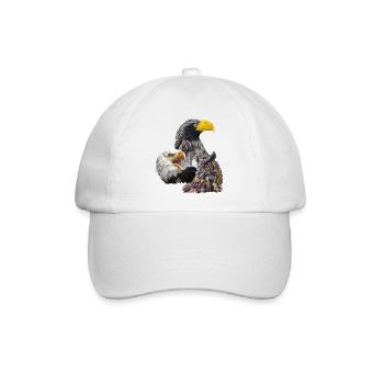 Pigargos und Eule - Baseballkappe - Weiß/Weiß - Vorne