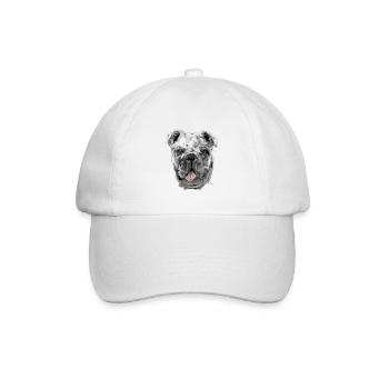 Bulldogge - Baseballkappe - Weiß/Weiß - Vorne