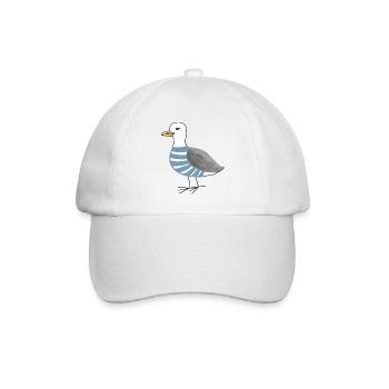 Möwe Maritim - Baseballkappe - Weiß/Weiß - Vorne