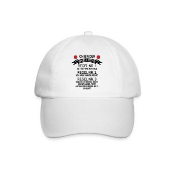 Spielleiter Rollenspiel Nerd Geek Geschenk - Baseballkappe - Weiß/Weiß - Vorne