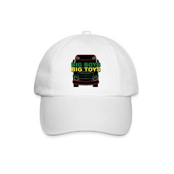 Truck, Trucker, LKW, Lastkraftwagen, Brummi - Baseballkappe - Weiß/Weiß - Vorne
