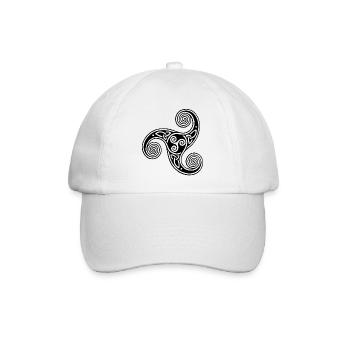Symbol tribal schwarz - Baseballkappe - Weiß/Weiß - Vorne