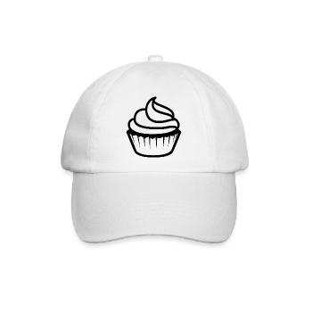 Muffin - Baseballkappe - Weiß/Weiß - Vorne