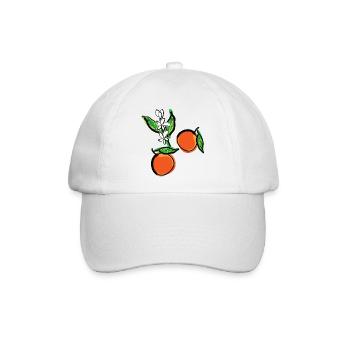 Mandarin Orange Früchte - Baseballkappe - Weiß/Weiß - Vorne