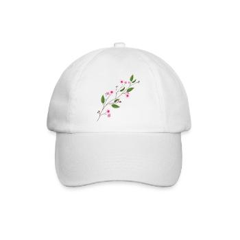 Kirschblüte - Baseballkappe - Weiß/Weiß - Vorne