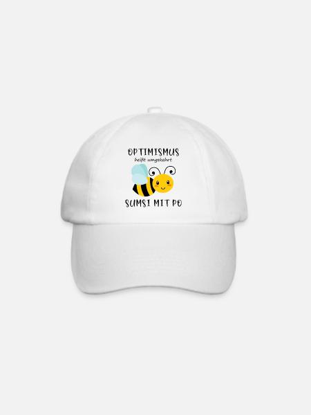 Biene Optimismus Sumsi mit Po - Baseballkappe - Weiß/Weiß