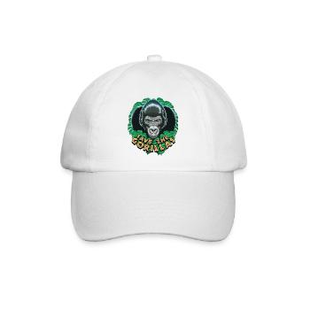 Rettet die Gorillas - Sauver Les Gorilles - Baseballkappe - Weiß/Weiß - Vorne