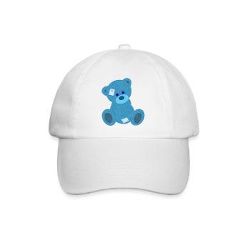 Blauer Bär - Baseballkappe - Weiß/Weiß - Vorne